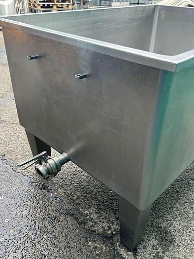 Used (1) available - 240 Gallon Stainless open top rectangular storage vessel