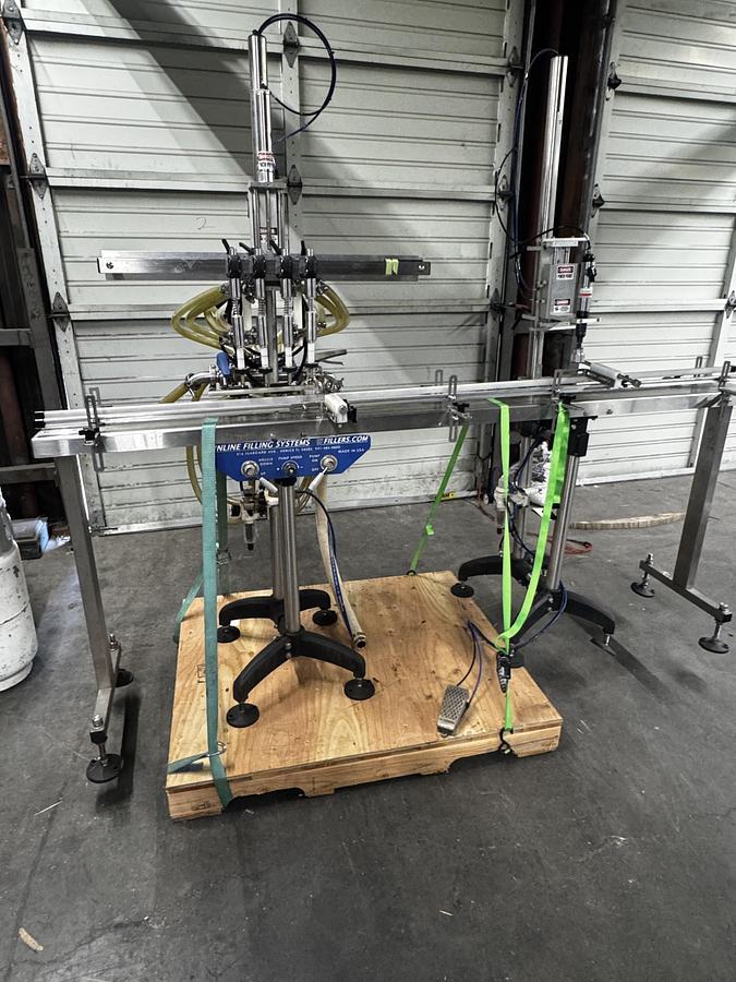Used Inline Filling Systems 4 Head Semi-automatic Filler FOFBT-4