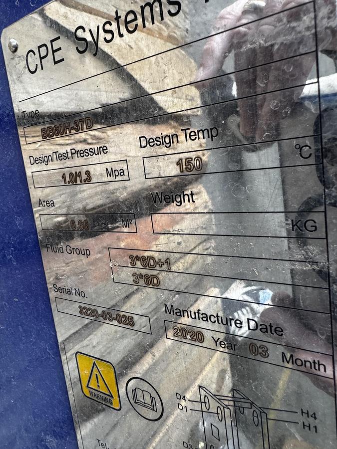 Used Used CPE 60H heat exchanger