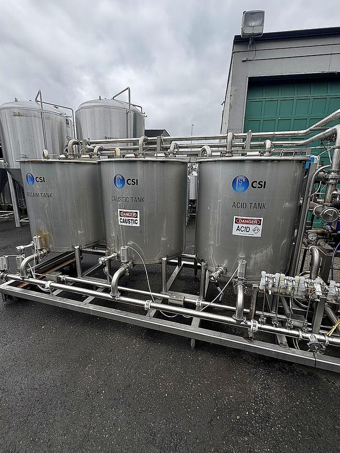 Used Used CSI Central States Industrial skid mount CIP system