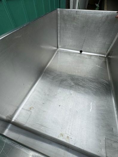 Used (1) available - 240 Gallon Stainless open top rectangular storage vessel