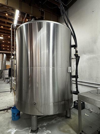 Used (1) Available - Used AAA Metalfab 60 bbl / 1860Gal jacketed brite tank