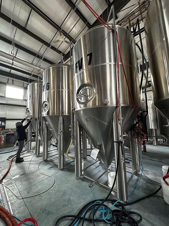 Used (5) Available - Sk Prospero 60 bbl / 1860Gal jacketed conical fermenters