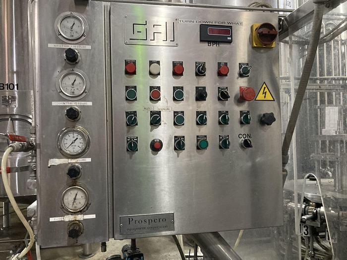 Used GAI Monoblock counterpressure 16 valve rinser, filler, crowner