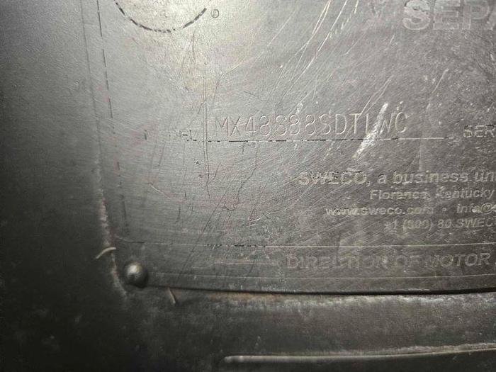 Used 2012 Sweco MX48S88SDTLWC 48" Vibro Energy Separator