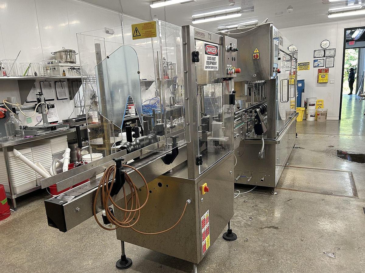 Used Used GAI MLE661-Bier-004 filler crowner / Enos T3 Labeler