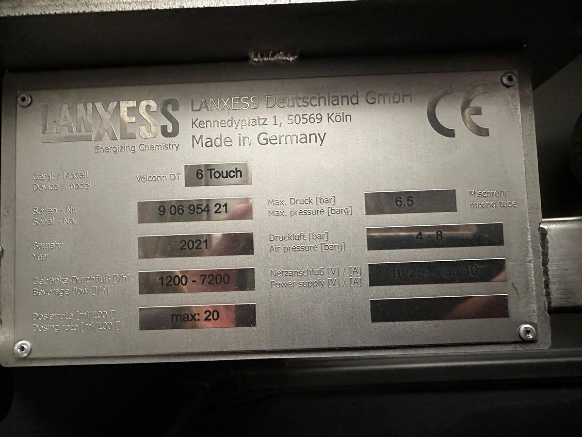 Used Used Lanxess Velcorin DT6 Touch - 2021