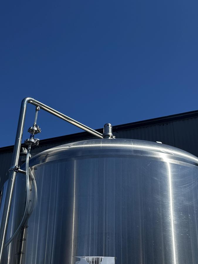 Used (1) Available - Used Premier Stainless 30 bbl / 930Gal jacketed brite / storage tank