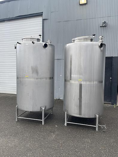 Used (2) Available - Used BCast 2000L (Approx 550 Gal) single wall closed top Storage tanks