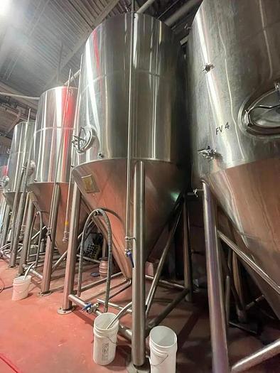 Used (4) available - Used Marks Fabrication 120bbl / 3720Gal Fermentation Tanks