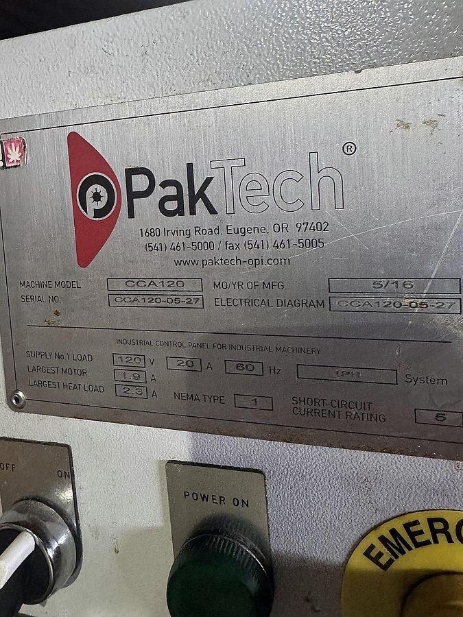 Used PakTech CCA120 Can Carrier Applicator
