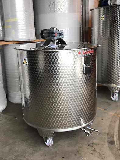 New Stock Letina 265 Gallon / 1000L Jacketed Mix Tank With Wheels