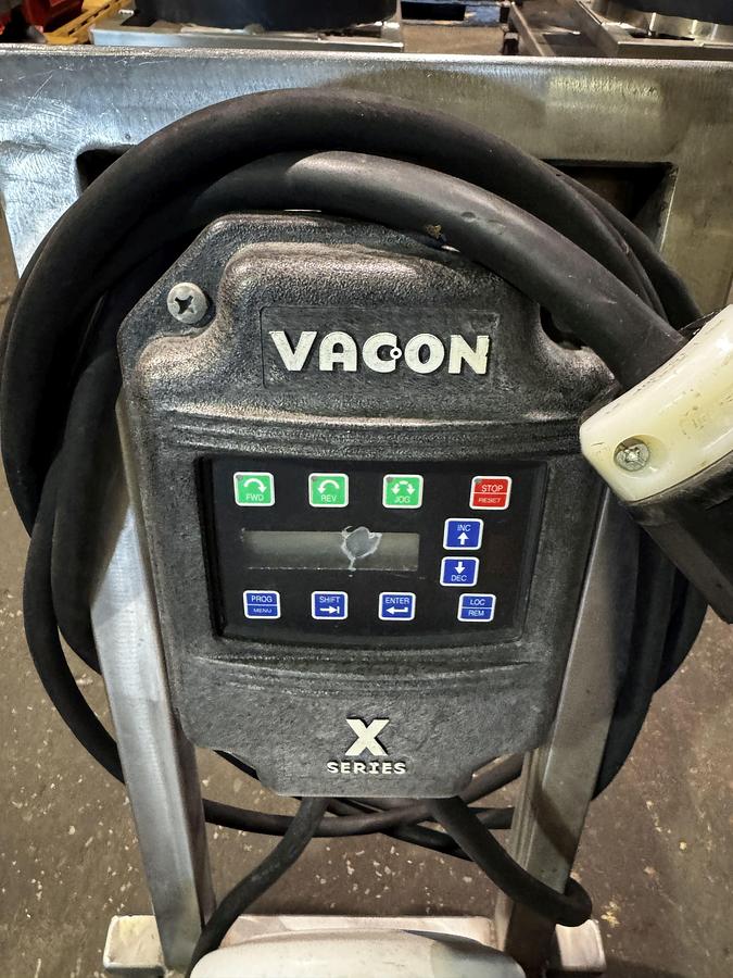 Used (1) Available - Used Tri Clover 3hp centrifugal pump with cart and VFD