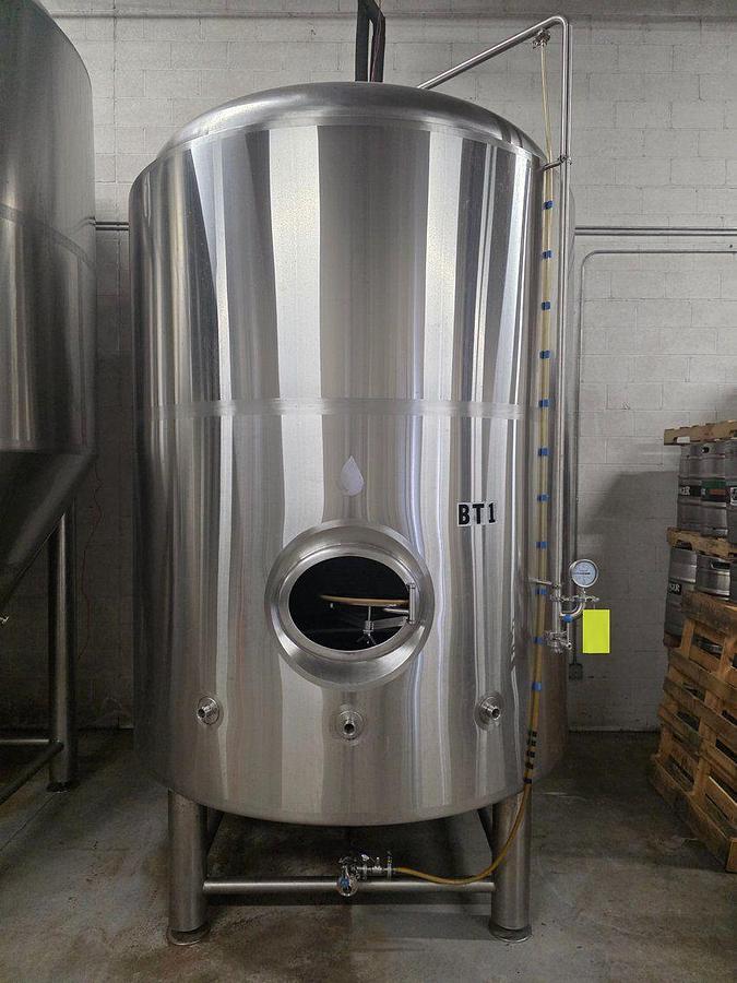Used (1) Available - Used Deutsche Beverage 60 bbl / 1860 gallon jacketed brite tank / storage vessel
