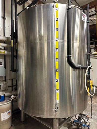 Used Used Premier Stainless 60 bbl (1860 Gallon) jacketed tank - Cold Liquor Tank