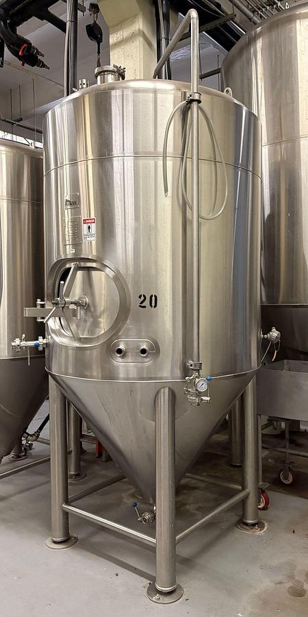 Used (2) Available - Used JV Northwest 20 bbl / 620 Gallon Jacketed Unitank fermenter