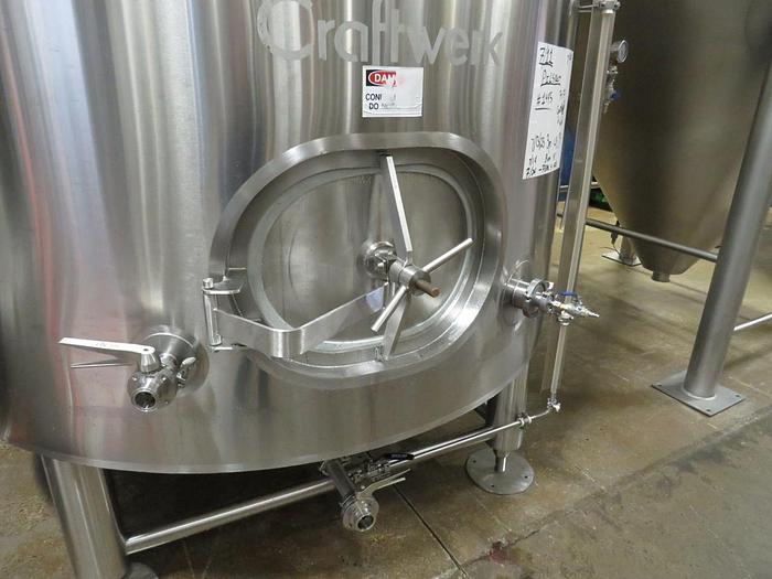 Used (2) Available - Craftwerk 100 bbl Jacketed Brite Tanks