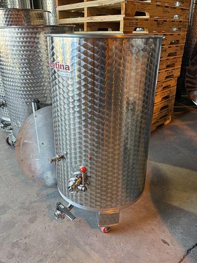 Used (1) Available - Used Letina 320L/ 85 Gal open top tank with wheels