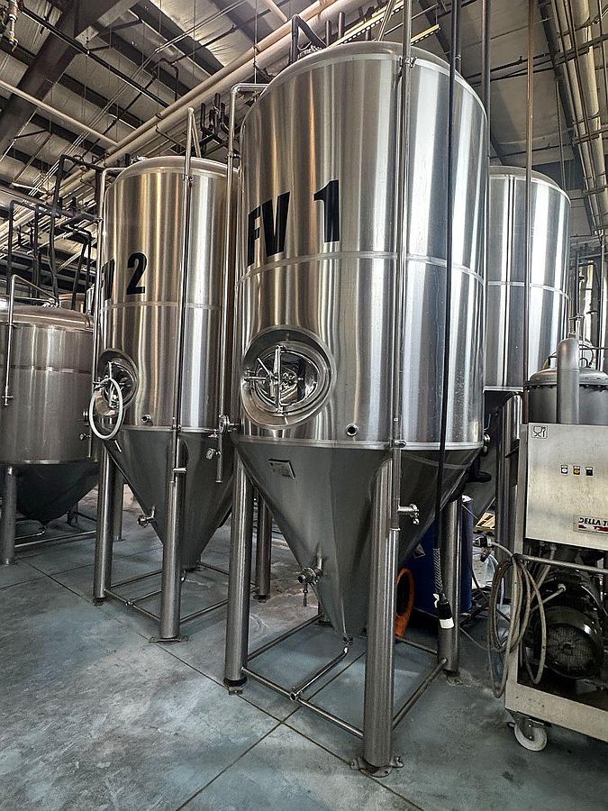 Used (2) Available - Used SK Prospero 30 bbl / 930Gal jacketed conical fermenters