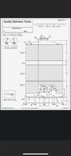 Used Used QST (Quality Stainless Tank) 6660 Gallon Jacketed Tank - 4 available