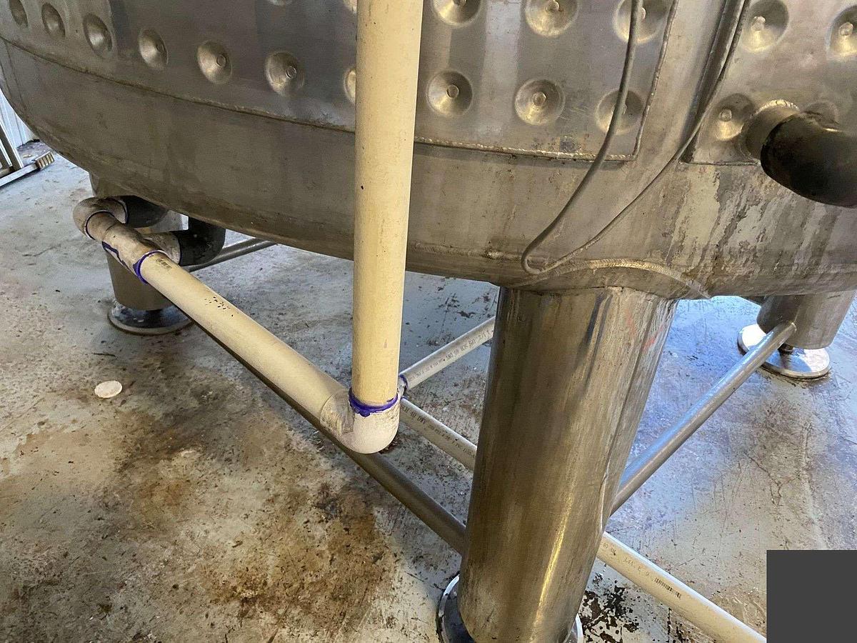 Used (2) available -Glacier 4100 Gallon jacketed brite/storage tanks