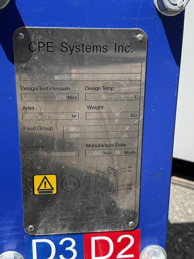 Used (1) Available- Used CPE Cart Mounted Heat Exchanger