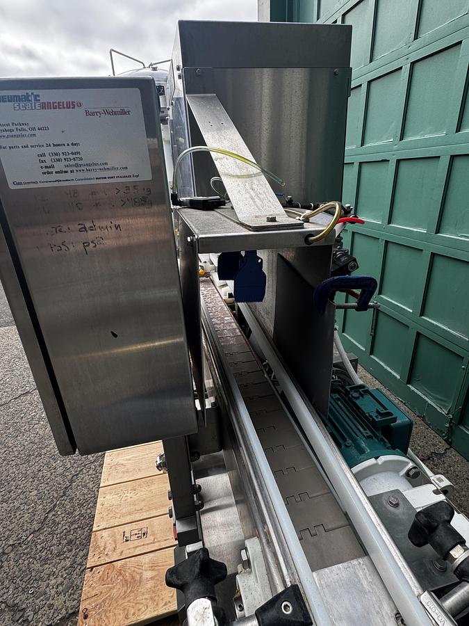 Used Used Pneumatic Scale/Angelus CB50F 6 head can filler/seamer