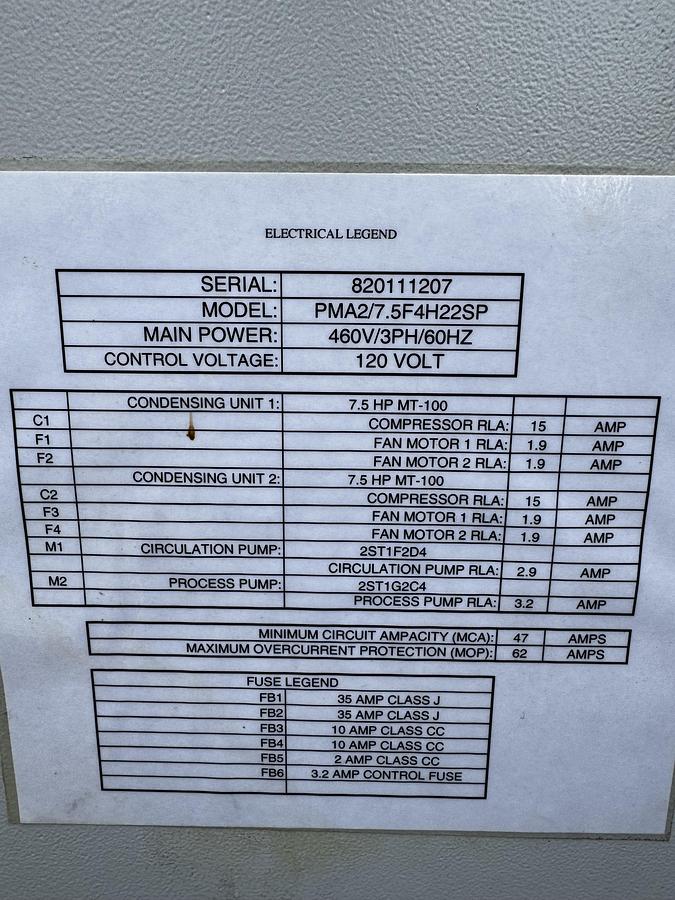 Used Used Pro Refrigeration Glycol Chiller