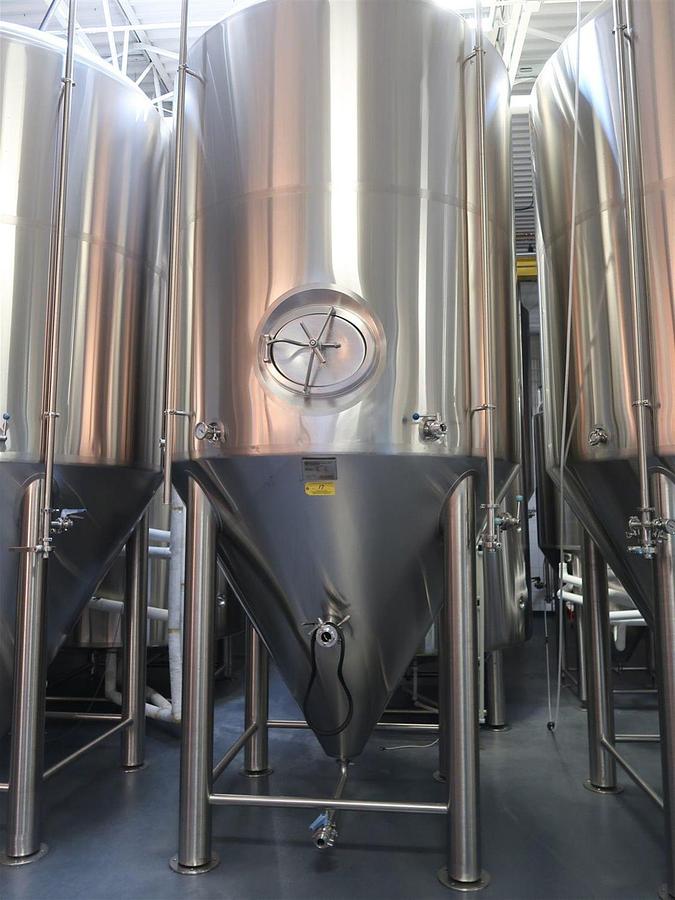 Used (3) Available - Prospero Brewpro 60 bbl / 1860Gal conical jacketed fermenter / storage tanks