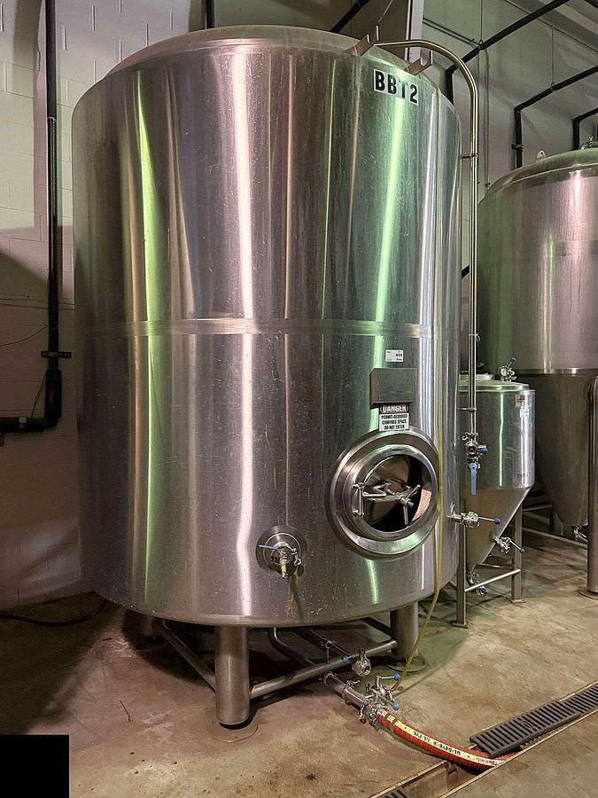 Used (1) Available - Used PBST Pacific Brew 60 bbl / 1860Gal Jacketed Brite/ Storage tank