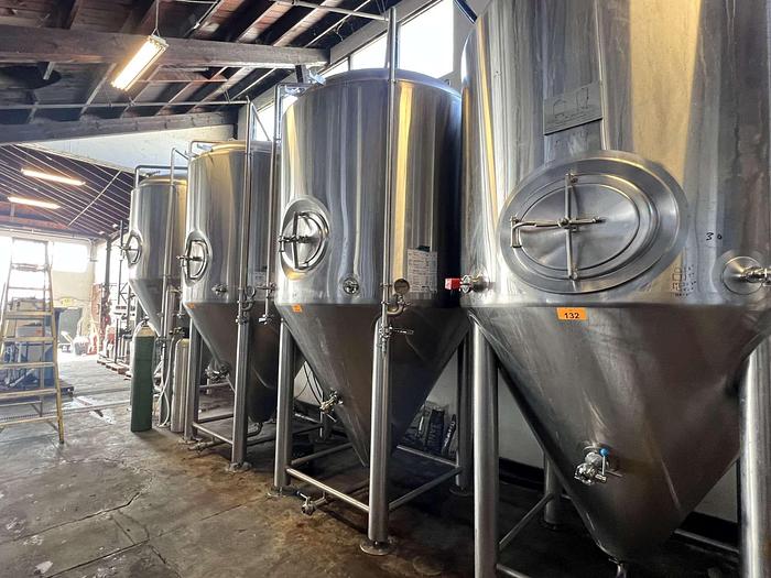 Used (2) Available - ABE 30 bbl conical fermenters