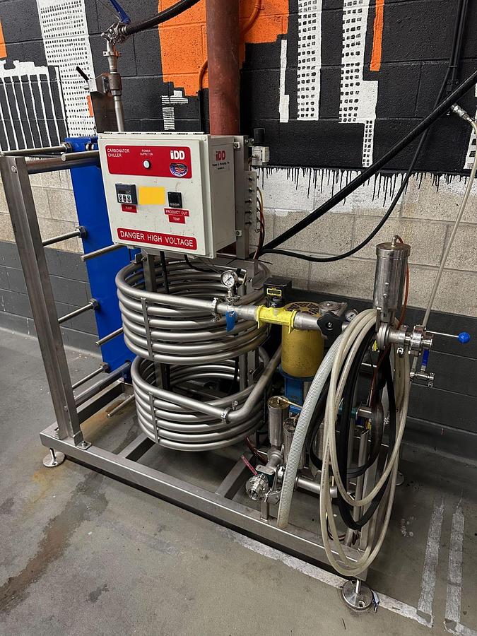 Used Used IDD inline carbonation system and chiller - new in 2021