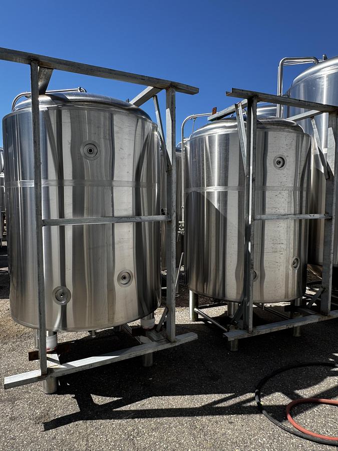 Used (2) Available - Previously sold 20 bbl/2500L/660Gal jacketed brite tank