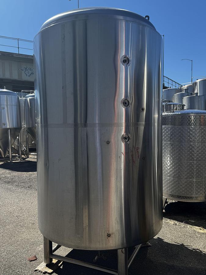 Used (1) Available - Used Premier Stainless 30 bbl / 930Gal jacketed brite / storage tank