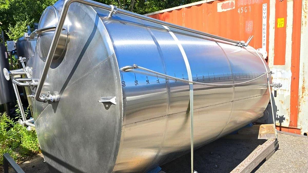 Used Marks Fabrication 60 bbl (1860) gallon steam jacketed water tank