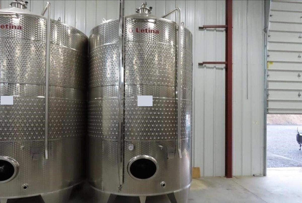 Used (6) Available - Used Letina 12200L / 3220 Gallon jacketed fermenter/ storage tank