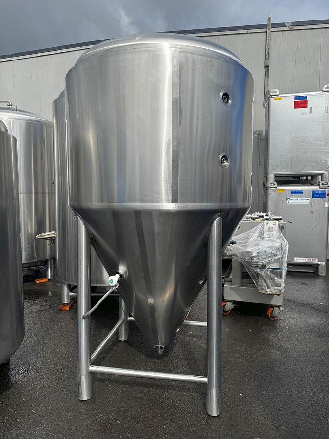 Used (3) Available- Used Premier Stainless 20 bbl/ 620 Gallon conical jacketed fermenters