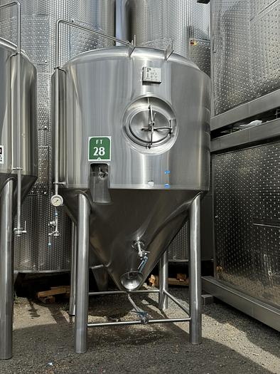 Used Used Lehui 30 bbl / 930Gal ASME 30 psi conical fermenter - Jacketed vessel