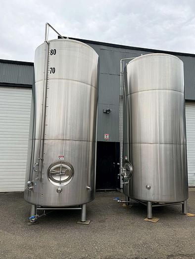Used Used Premier Stainless 80 bbl (Approx 2480 Gal) jacketed brite (carbonating) tank