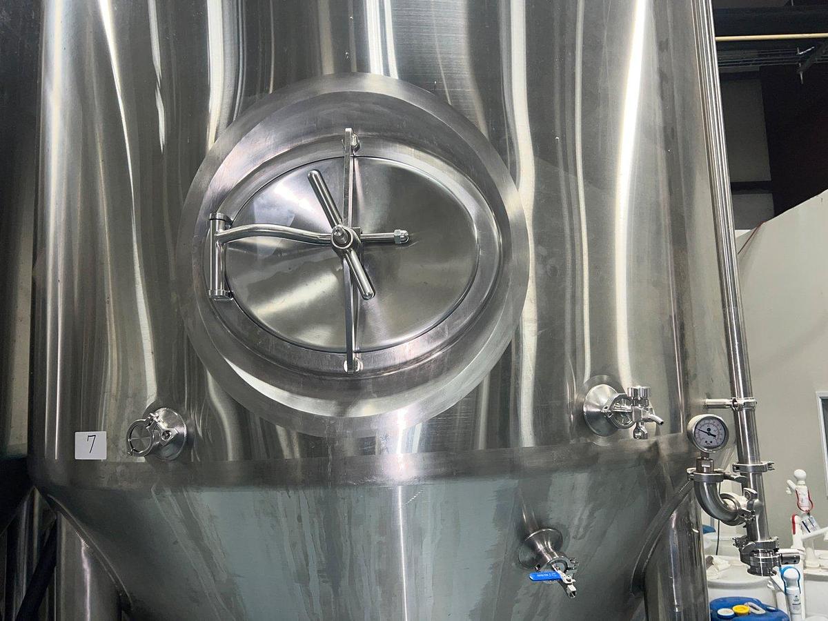 Used (2) Available - Used BestBrew 40 bbl / 1240 Gal conical jacketed unitank fermenters