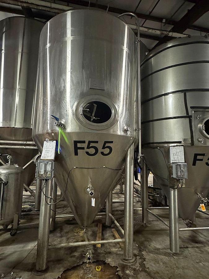 Used (1) Available - Used PBST 60 bbl/ 1860 Gallon jacketed unitank fermenter