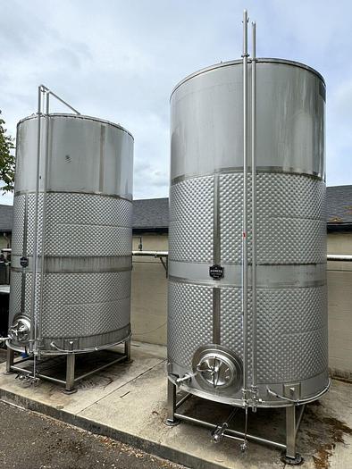Used (3) available - Used 6500 gallon dimple jacketed fermenter / storage tank