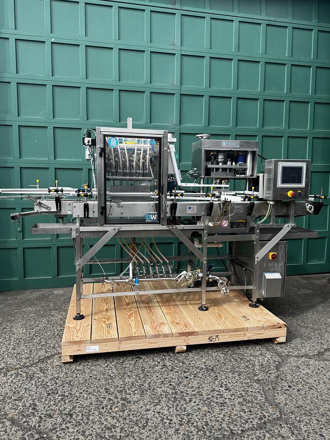 Used Used Pneumatic Scale/Angelus CB50F 6 head can filler/seamer