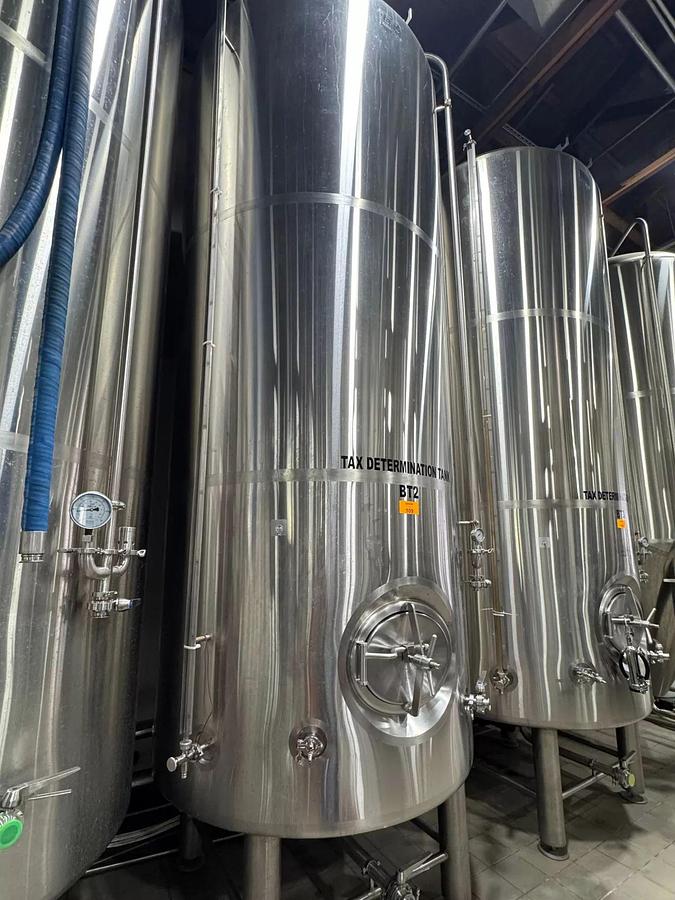 Used (3) Available - Used JT Brewing 40 bbl / 1240 Gal jacketed brite tanks