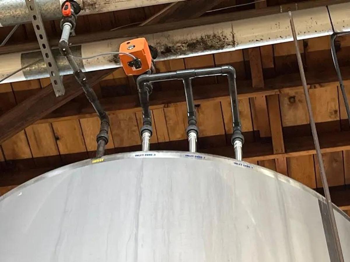 Used (2) Available - Used QTS Quality Tank Solutions 90 bbl / 2790 Gal Jacketed Conical Fermenter Tank