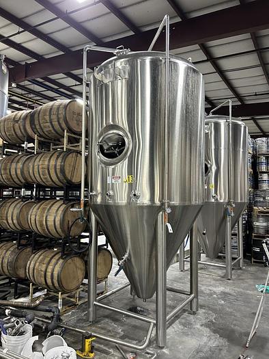 Used (1) Available - Used Premier Stainless 40 bbl jacketed conical fermenter