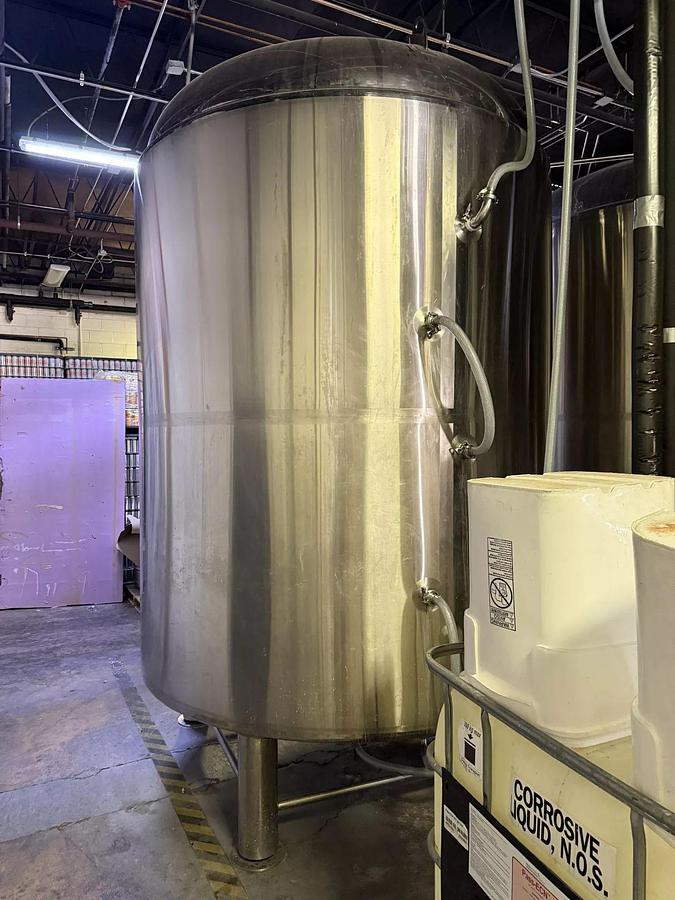 Used (2) Available - Used 60 bbl / 1860Gal Glacier jacketed brite/storage tanks