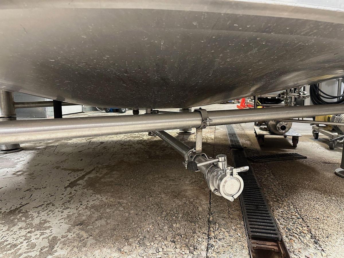 Used (2) Available - Used JVNW 250bbl / 7500 Gallon ASME jacketed brite tanks