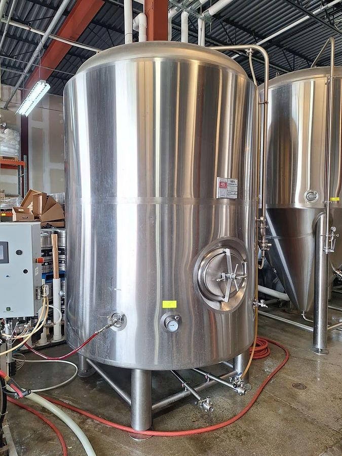 Used (1) Available - Used ABS 40 bbl / 1240Gal Jacketed Brite Tank