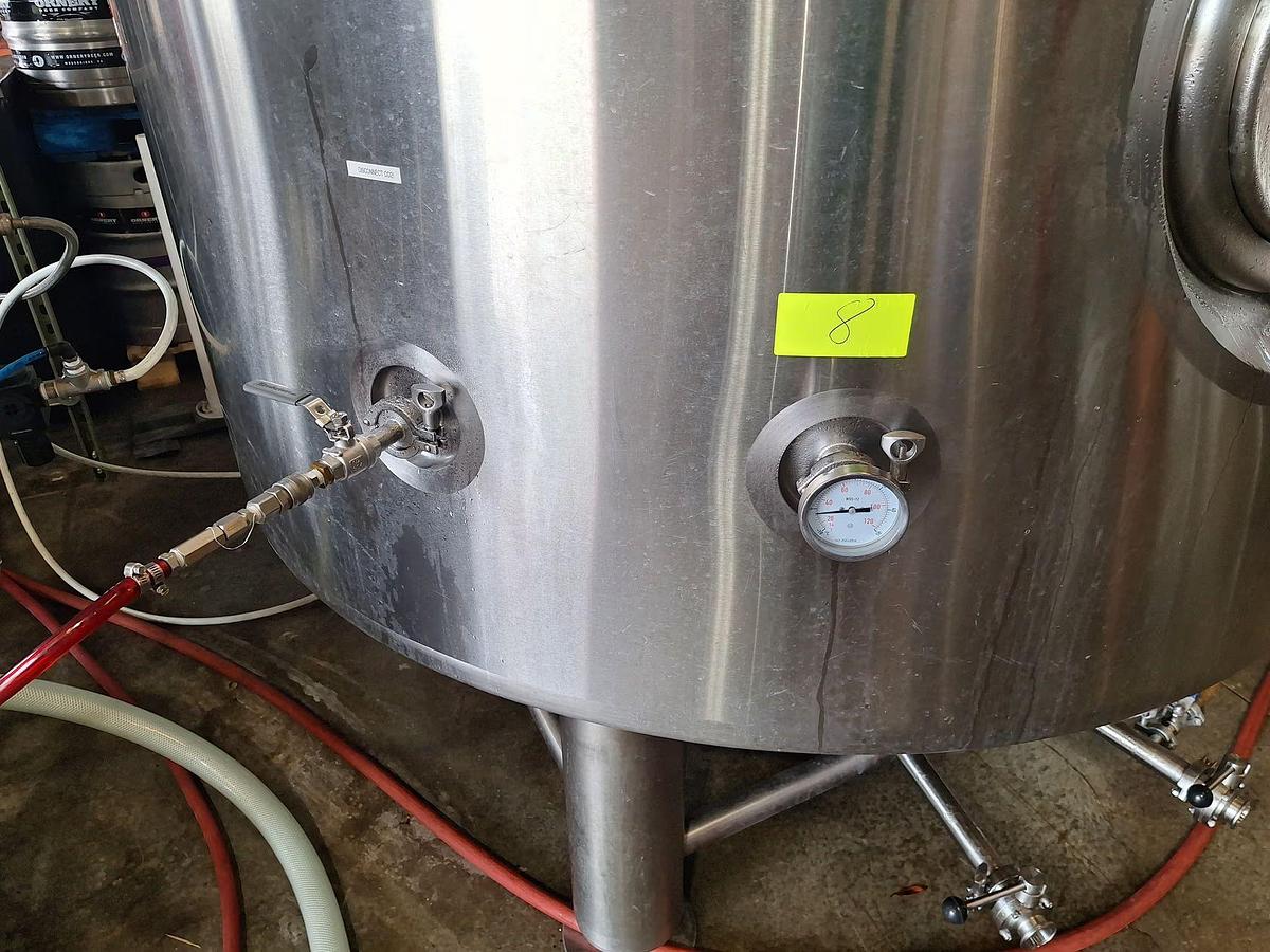 Used (1) Available - Used ABS 40 bbl / 1240Gal Jacketed Brite Tank